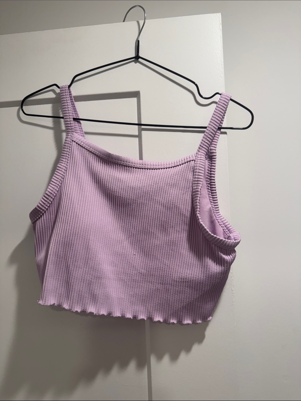 Hollister Lilac Ribbed Cropped Tank